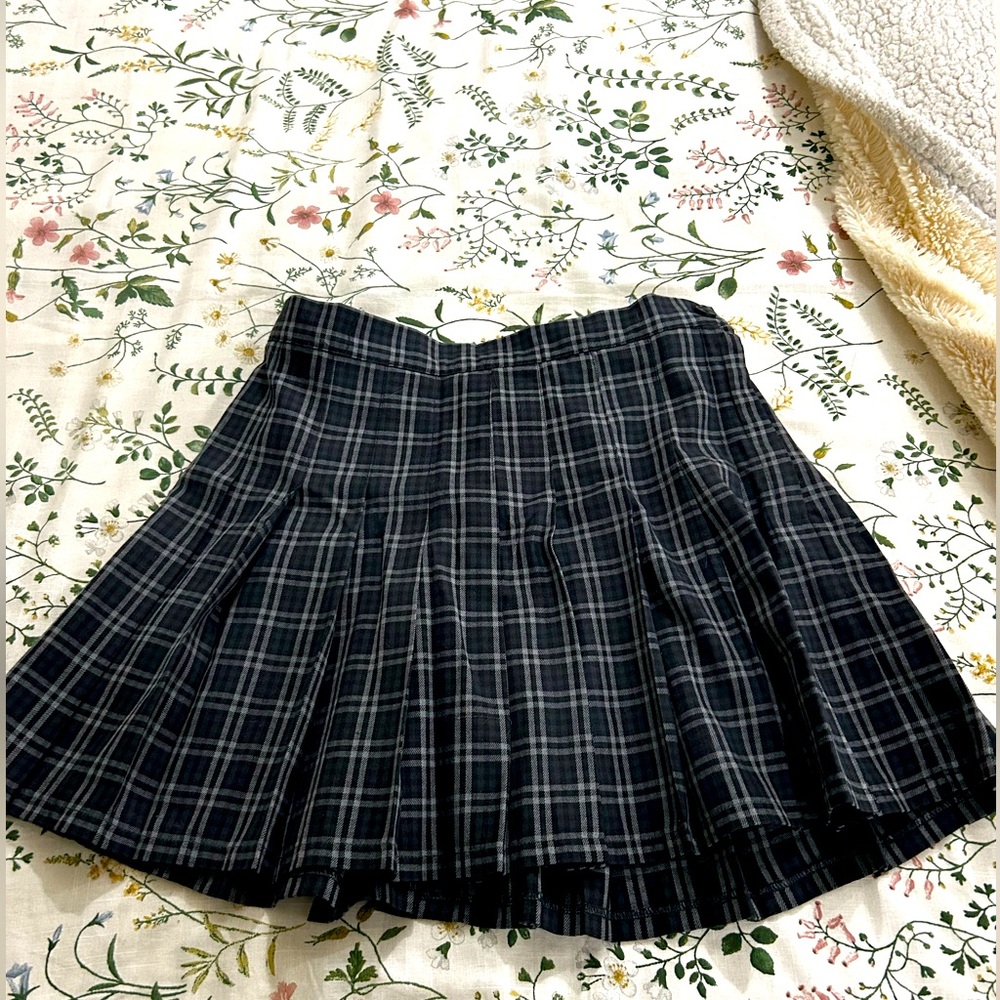 Aerie Pleated Plaid Mini Skirt